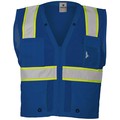 Kishigo 2X-3X Royal Blue Enhanced Visibility Multi Pocket Vest B102-2X-3X